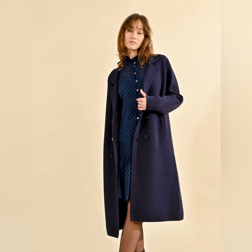 Molly Bracken Straight Knit Coat. Size S NWT